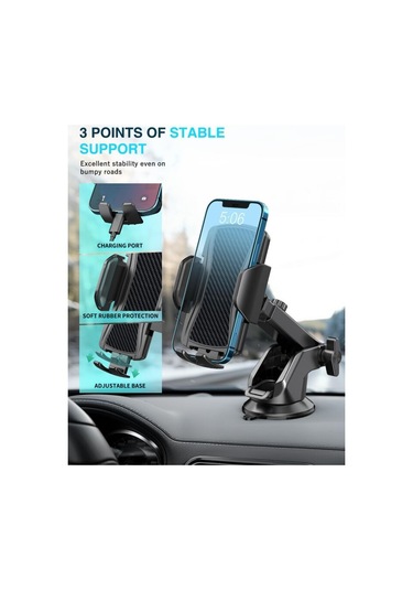 Araba Telefon Tutucu, Gösterge Paneli Ve Araba Ön C İçin Araba Telefon Tutucu, 360 Derece Dönüş, Tek Diğer