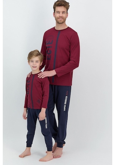 Rolypoly 2542 Connected Bordo Erkek Çocuk Pijama Takımı