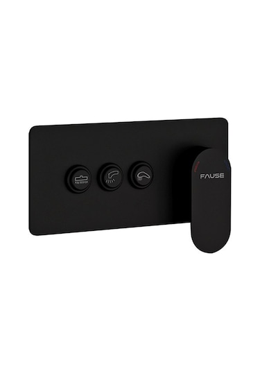 Fause Ankastre Banyo Bataryası Comfort 3 Yönlü Siyah Kab103-3B Siyah