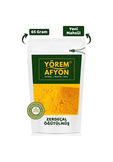 Yörem Afyon Dostu Keskin Tat Öğütülmüş Zerdeçal, Safran Kökü, Zerdeçöp 65gr.