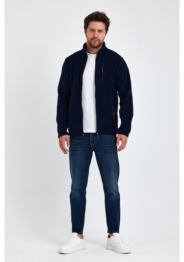 Monox Erkek Outdoor Fermuarlı Polar Ceket 001 Lacivert