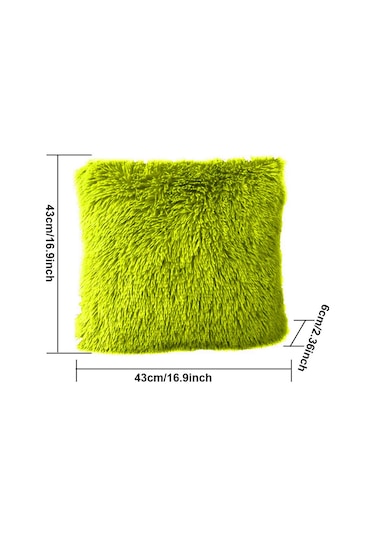 Monyee Yumuşak Puluş Kumaş Yastık Kılıfı - 2 Adet, 43x43 Cm, Isı Verici, Yumuşak, Ev Dekorasyonu, Koltuk/yatak Uyumlu Diğer
