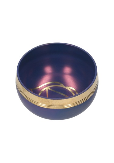 Vkemall Tibet Şarkı Kasesi Seti Buda Ses Kasesi Ve Ahşap Tokmak Charka Kasesi -koyu Mavi