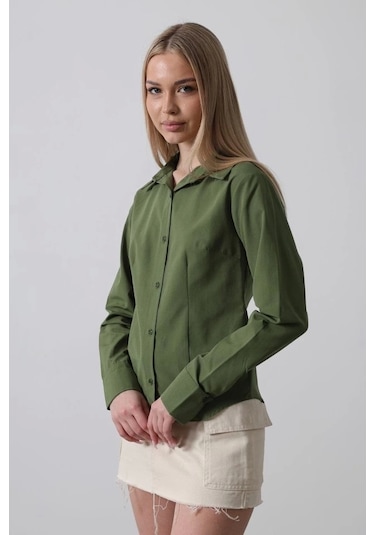 Basic Gömlek - Koyu Haki Koyu Haki