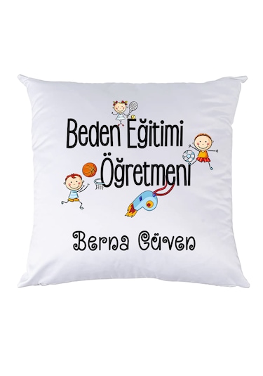Beden Eğitimi Öğretmenine Öğretmenler Günü Hediyesi Isimli Yastık