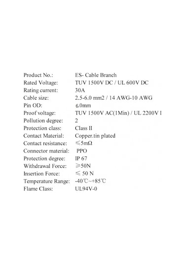 Sunpro MC4 Solar Konnektör 2 İn 1 Kablolu Paralelleme 2'Li