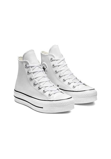 Converse 561676 C Taylor All Star Leather Platform Beyaz Unisex Ayakkabı Beyaz