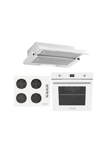 Exep Trea EF-260 - EO-320 - E4E Beyaz Ankastre Set