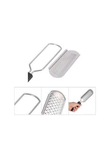 Maiyame Stainless Steel Ayak Kütük Ve Ölümcül Cilt Temizleyici - Ergonomik Tutamaklı, Dayanıklı Bakım Aracı Siyah