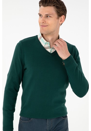 U.s. Polo Assn. Erkek Yeşil Kazak /triko 50288885-vr054 Yeşil