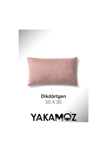 Br Yakamoz Tatlı Pembe Kırlent , Yastık Kılıfı Kadife Görünümlü Velvet Touch Serisi Tatlı Pembe