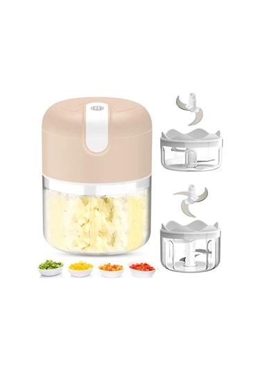 Lemestar Elektrikli Mini Mutfak Robotu: Sarımsak, Baharat Ve Sebzeler İçin Hızlı Doğrayıcı Diğer