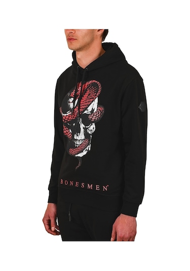 Bonesmen Erkek Kapüşonlu Sweatshirt (463015844) Siyah