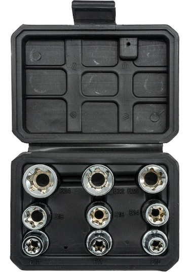 Dorf 1/2 E Torx Lokma Seti 9 Parça E10-e24 Plastik Kutulu