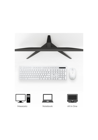 Lecoo KW201 Kablosuz Türkçe Q  Klavye & Mouse Set