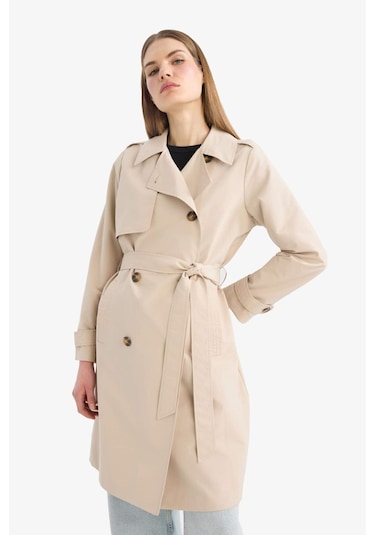 Defacto Regular Fit Trençkot E8578ax25auer128 Ekru