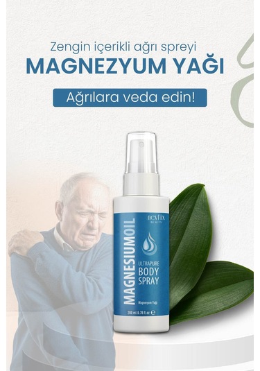Beauty Magnezyum Yağı 200 Ml Magnesium Oil Sprey Form