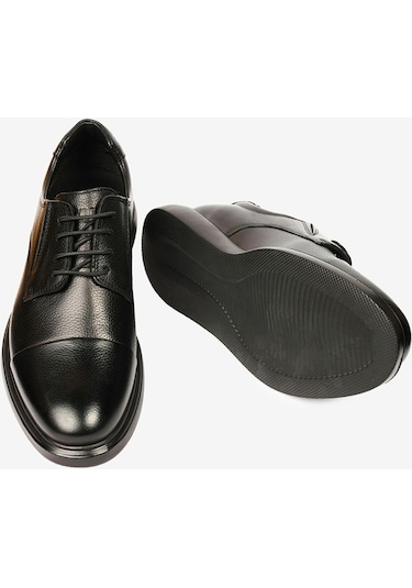 Erkek Siyah Hakiki Deri Casual Ayakkabı 4k1ra14320-13832 Siyah
