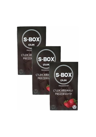 S-Box Çilek Aromalı Prezervatif 12'li x 3