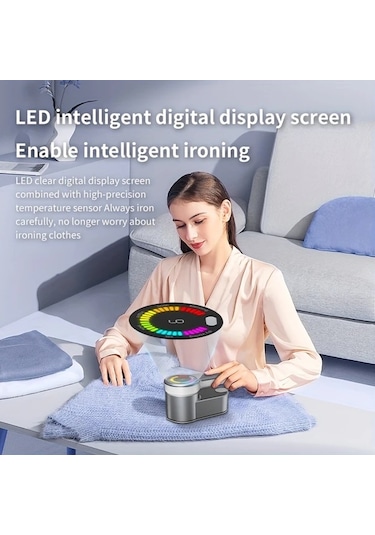 Topshop1 Gri Taşınabilir El Tipi Ütü Makinesi 1200w 6 Ütüm Modu 180 Derece Dönebilen Sap Kompakt Hafif Seyahat Ve Ev Kullanımı