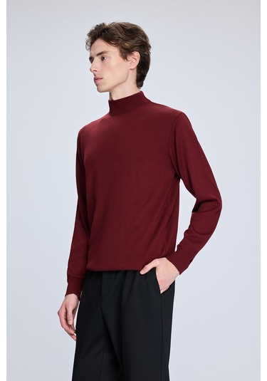 Kiremit Regular Fit Yarım Balıkçı Yaka Yünlü Triko Kazak 34221024a003 019 1964027 Kiremit