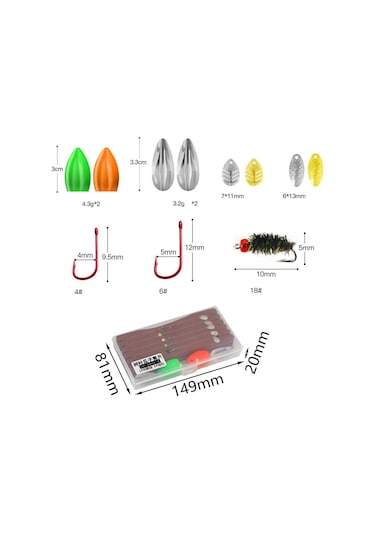Homyl Bağlı Sinekler Seti Yapay Yem Balıkçılık Cazibesi A