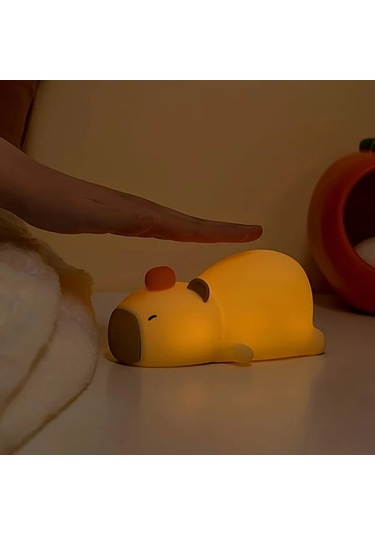 Gateesat Usb Şarjlı Zamanlayıcılı Yaratıcı Kapibara Gece Lambası, Renk Değiştirir, Aydınlatma