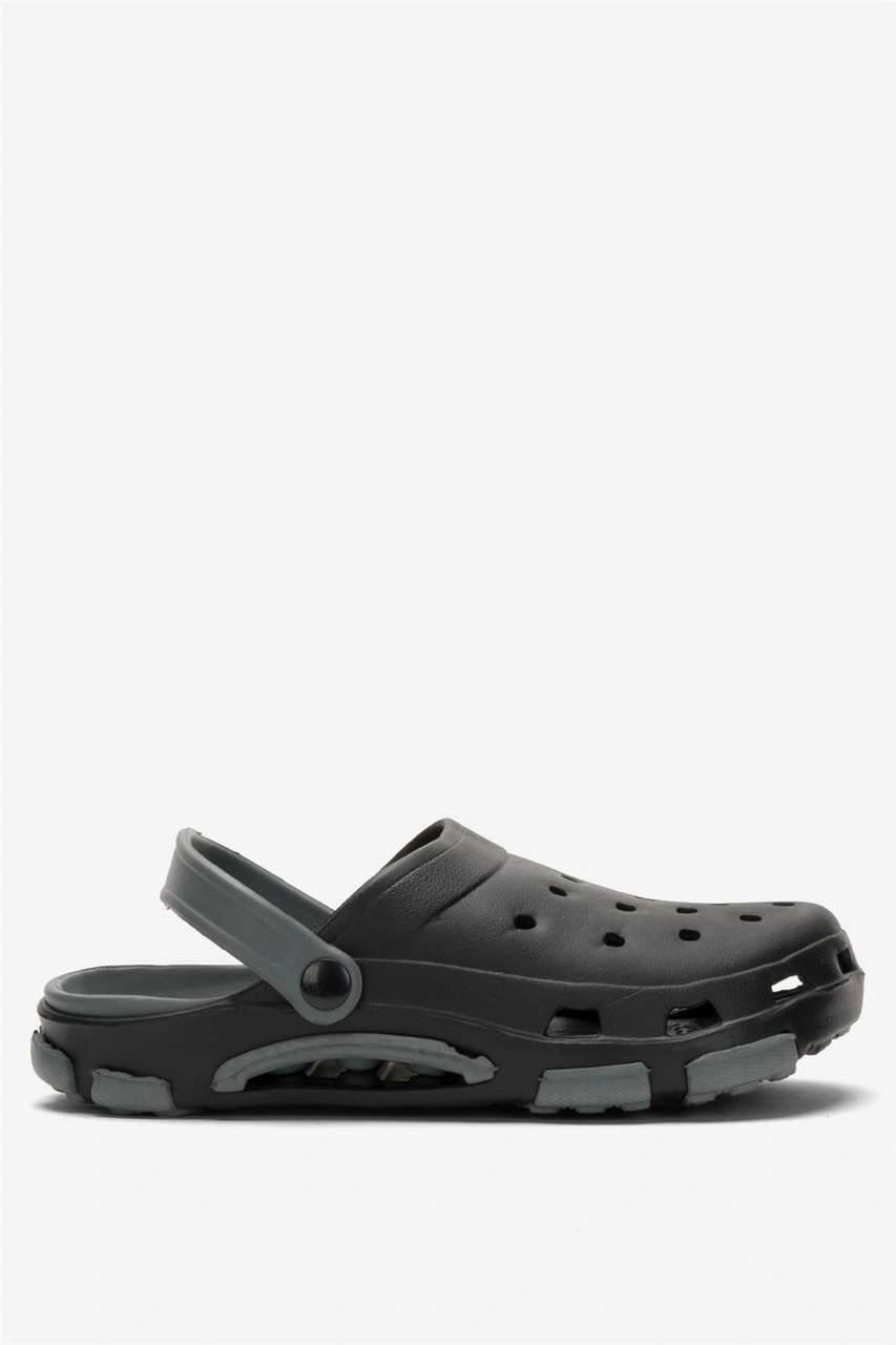 Unisex Çift Tabanlı Ortopedik Hemşire Doktor Aşçı Laboratuvar Deniz Havuz Terliği Sandalet Siyah - Füme Siyah - Füme