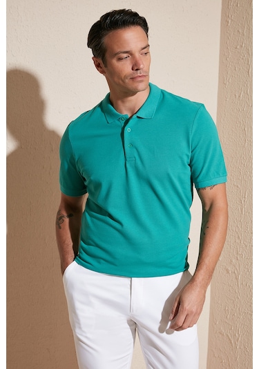 Buratti Pamuklu Regular Fit Düğmeli Erkek Polo Yaka T Shirt 5902127 Benetton