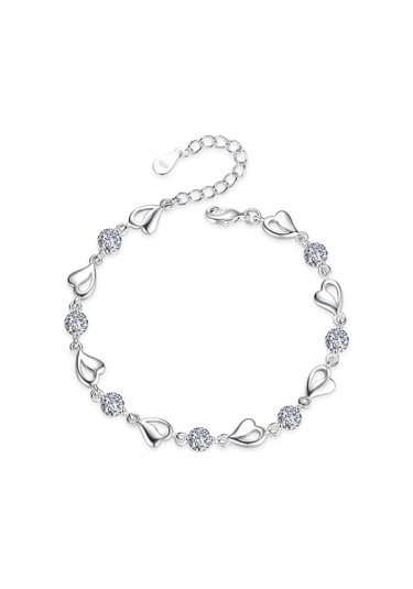 Beyaz Mavi Kalp Bileklik İçi Boş Aşk Bilekliği