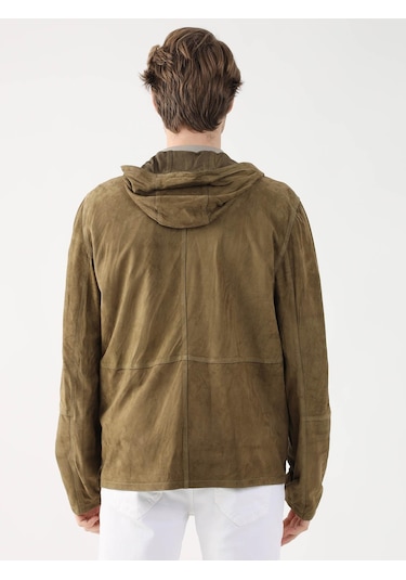 Dufy Haki Erkek Regular Fit Kapüşonlu Mont - 96314 Haki