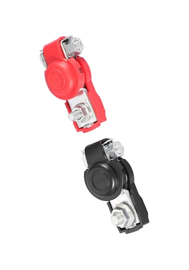 Yaozixa Araç Akü Bağlantı Klembi Galvaniz Çelik 6v/12v - İyi İletkenlikli, Korozyona Dayanıklı Kırmızı-siyah 2 Adet