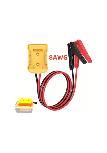 Xuweiwei 12-24v Jump Cable Clip 2m/6.5ft 20v Jumper Kabloları İçin Uyumlu 8awg Araç Akü Başlatma Kablosu