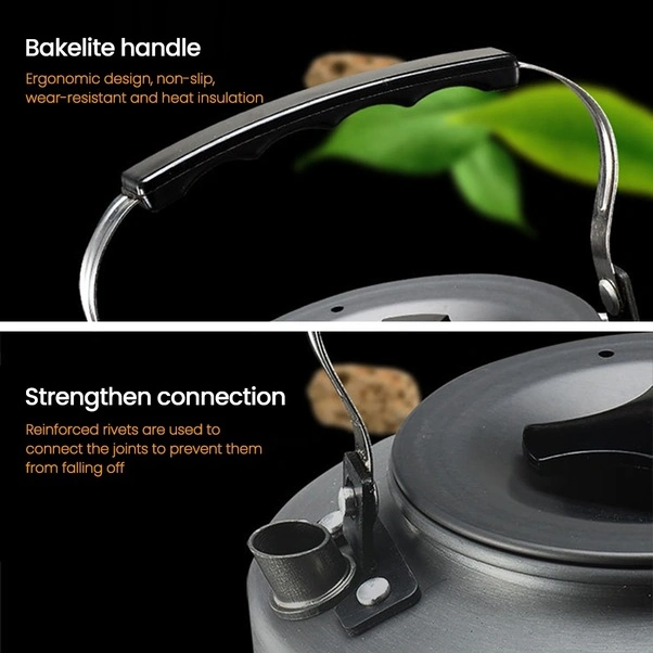 Fortunelane Dayanıklı Alüminyum Çaydanlık, 1.5l Kapasite, Gümüş Renk, Kamp Ve Doğa Yürüyüşleri İçin Gümüş