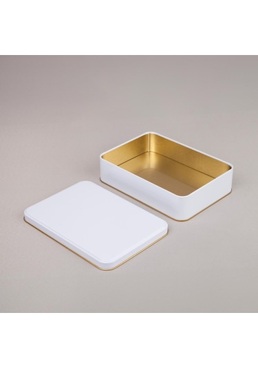 Beyaz Metal Kutu 19x13,5x4,5 Cm