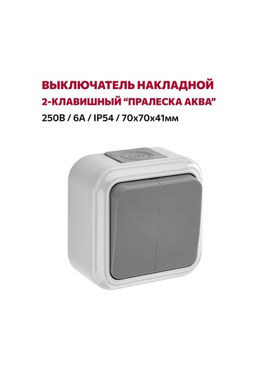 Bylectrıca İki Anahtarlı Yüzey Montajlı Anahtar Ip54, Gri 235462162