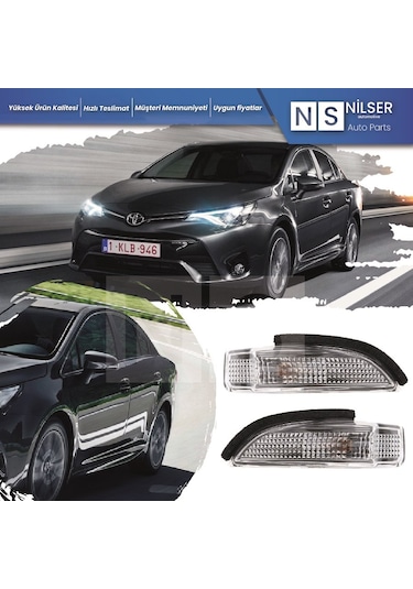 Toyota Uyumlu Avensis Dikiz Ayna Sinyali Sağ-Sol Takım 2014-2020