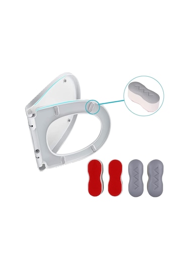 Ev, Otel Ve Okul İçin Güçlü Yapıştırıcılı 8'li Evrensel Klozet Kapağı Kılıfı Beyaz Diğer