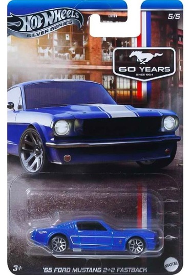 Hot Wheels Silver Serisi 65 Ford Mustang 2+2 Fastback Jby49 Mavi