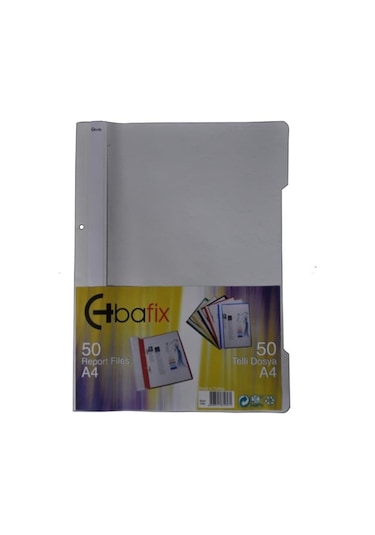 Bafix Telli Dosya Plastik A4 Gri