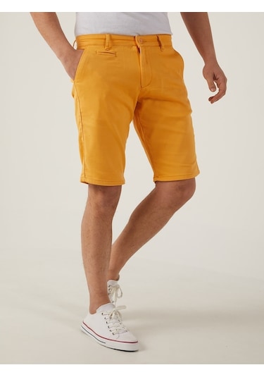 Hardal Renk Chino Erkek Şort Hardal