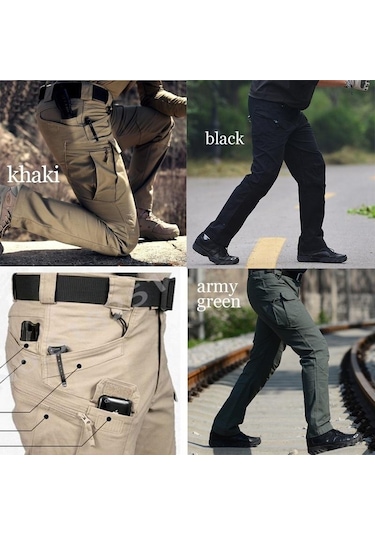Erkek Savaş Açık Spor Trekking Pantolon Taktik Askeri Eşofman Altı Mücadele Çok Cepli Pantolon Ix9 Şehir Taktik Kargo Pantolon Asker Yeşili