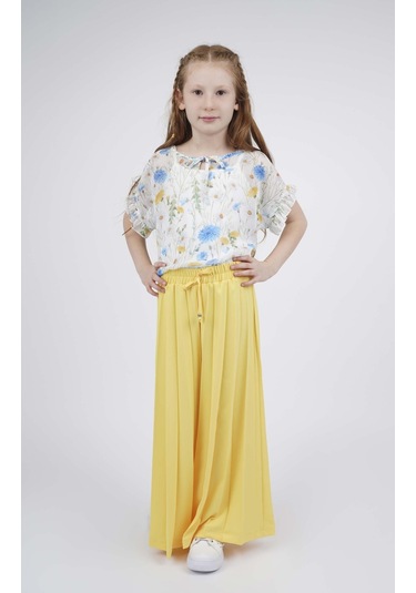 Bestkids Kız Çocuk Bol Paçalı Beli Lastikli Pantolon 001