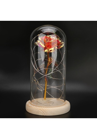 Youmex Ahşap Tabanlı Led Gece Lambası, Pembe Gül Desenli, Islak Isı Işığı, Romantik Dekorasyon, Hediye Seçeneği Diğer