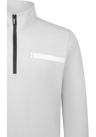 Hatemoğlu Gri Regular Fit Fermuarlı Yarım Balıkçı Yaka Pamuklu Sweatshirt 30245 Gri