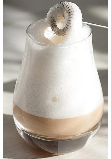 Mini Mixer Kahve Süt Köpürtücü Karıştırıcı Cappucino Mikser - Pra Gri