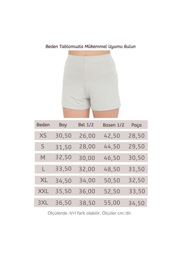 Penyebizden Extra Yumuşak Viskon Şort Home&beach-gri