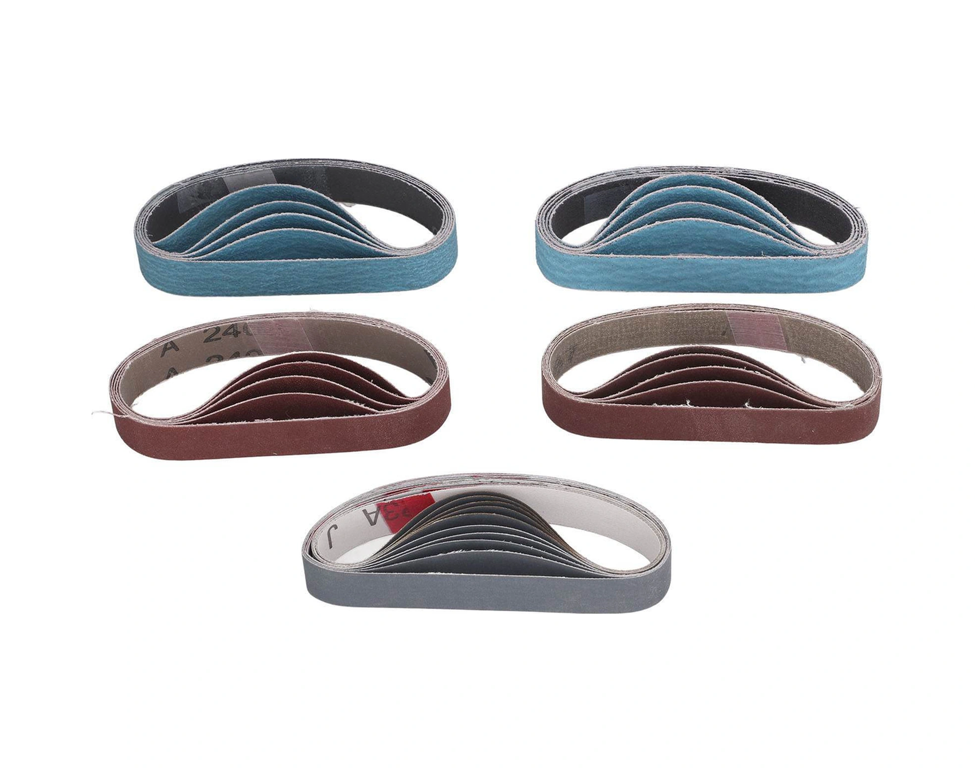 Hombey 30 Adet Zirconia Zımpara Kayışı Seti - 80-1000 Tane, 12x1/2 İnç, Çelik/ağaç Taşlama, Kesici Takım, Dayanıklı Malzeme