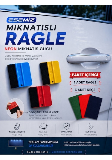 Premium Mıknatıslı Keçeli Ragle-keçesi Değiştirilebilir Yedek Keçeli Ragle