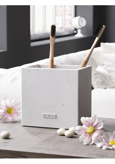 Getknow Home Banyo İçin Diş Fırçası Kabı 269935865 Beyaz